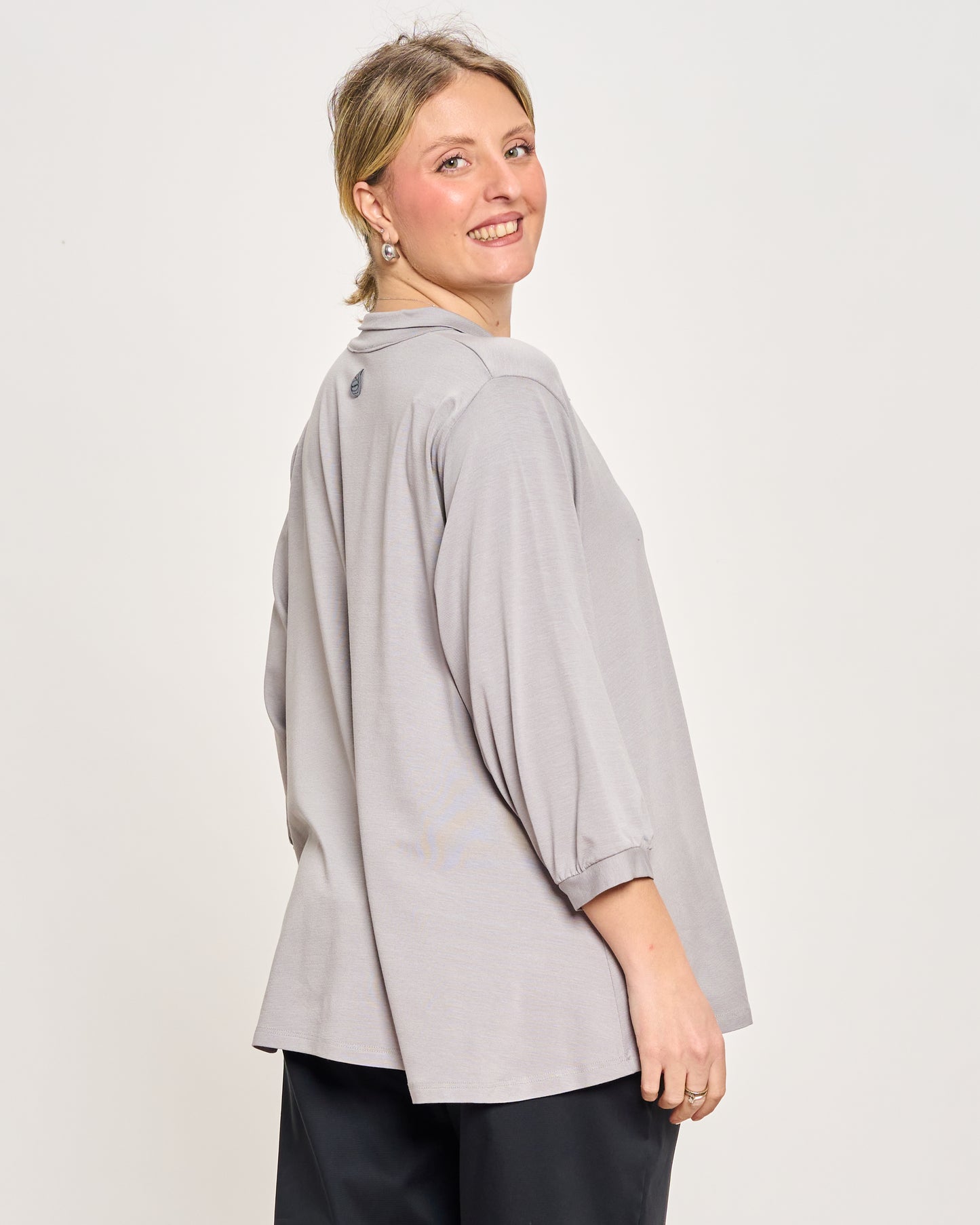 Oversized Jersey Polo Shirt