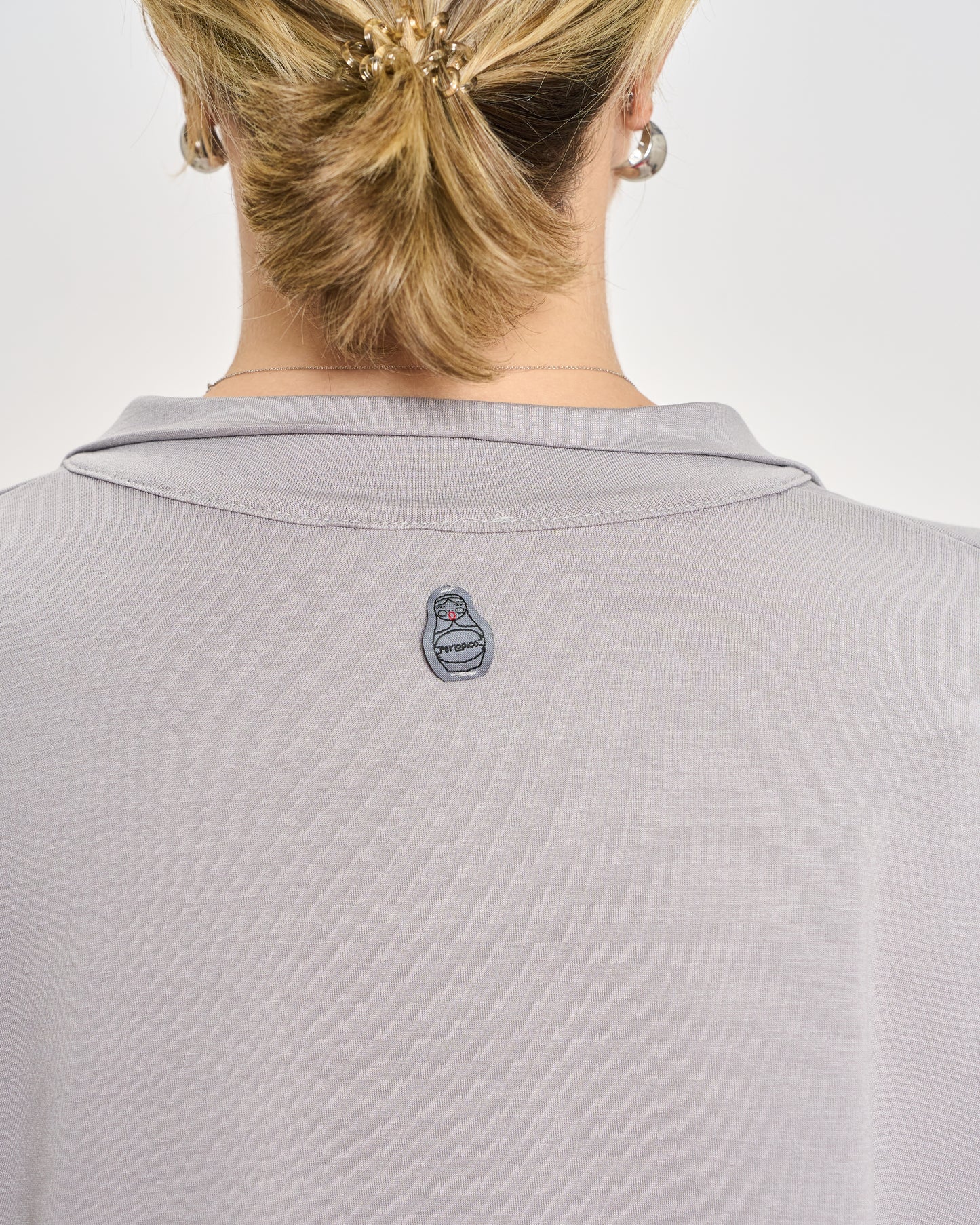 Oversized Jersey Polo Shirt