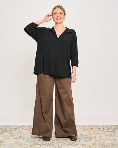 Oversized Jersey Polo Shirt