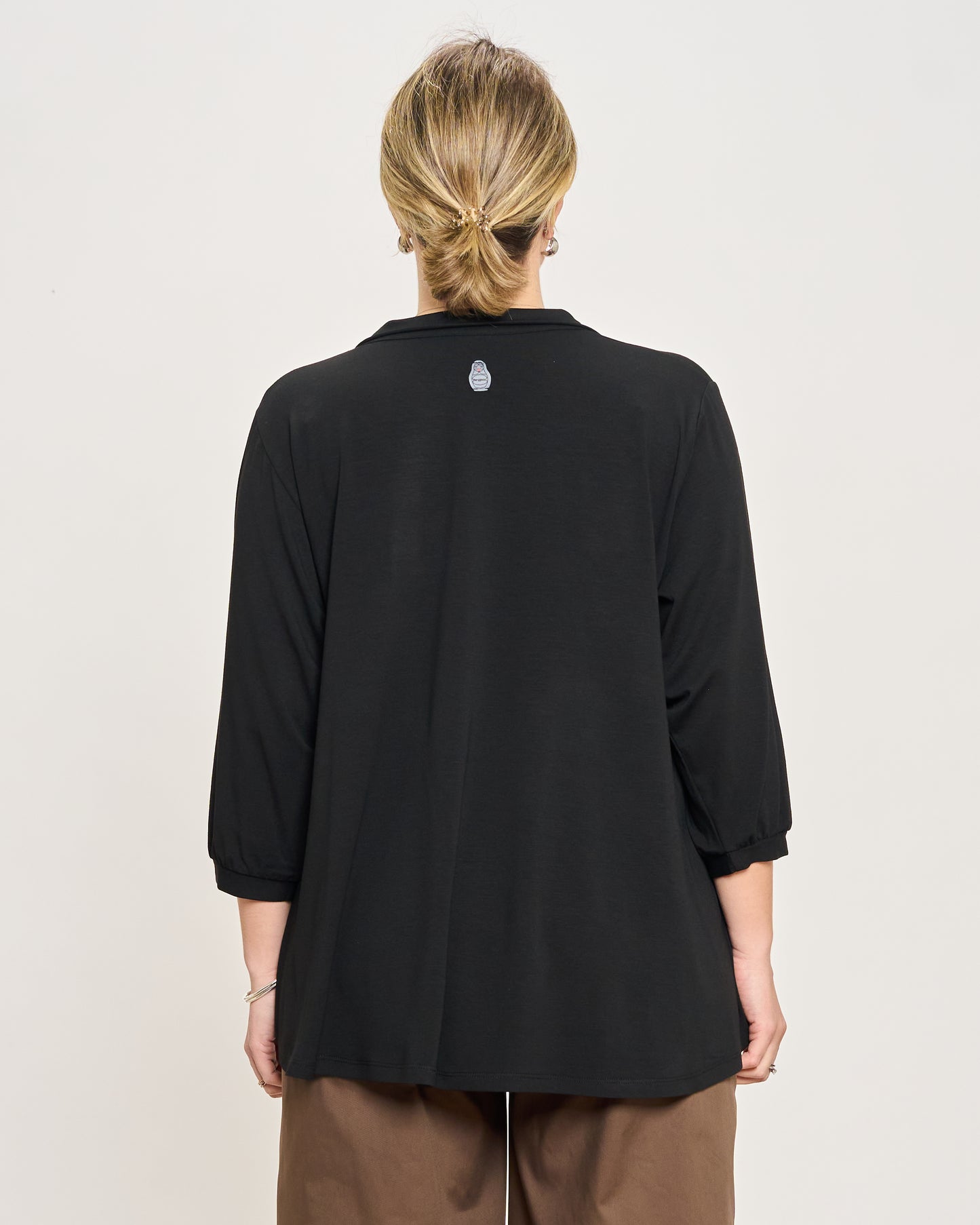 Oversized Jersey Polo Shirt