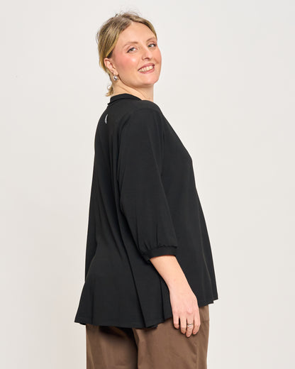 Oversized Jersey Polo Shirt