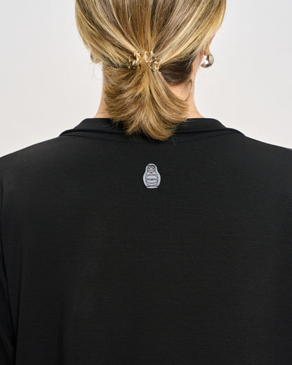 Oversized Jersey Polo Shirt