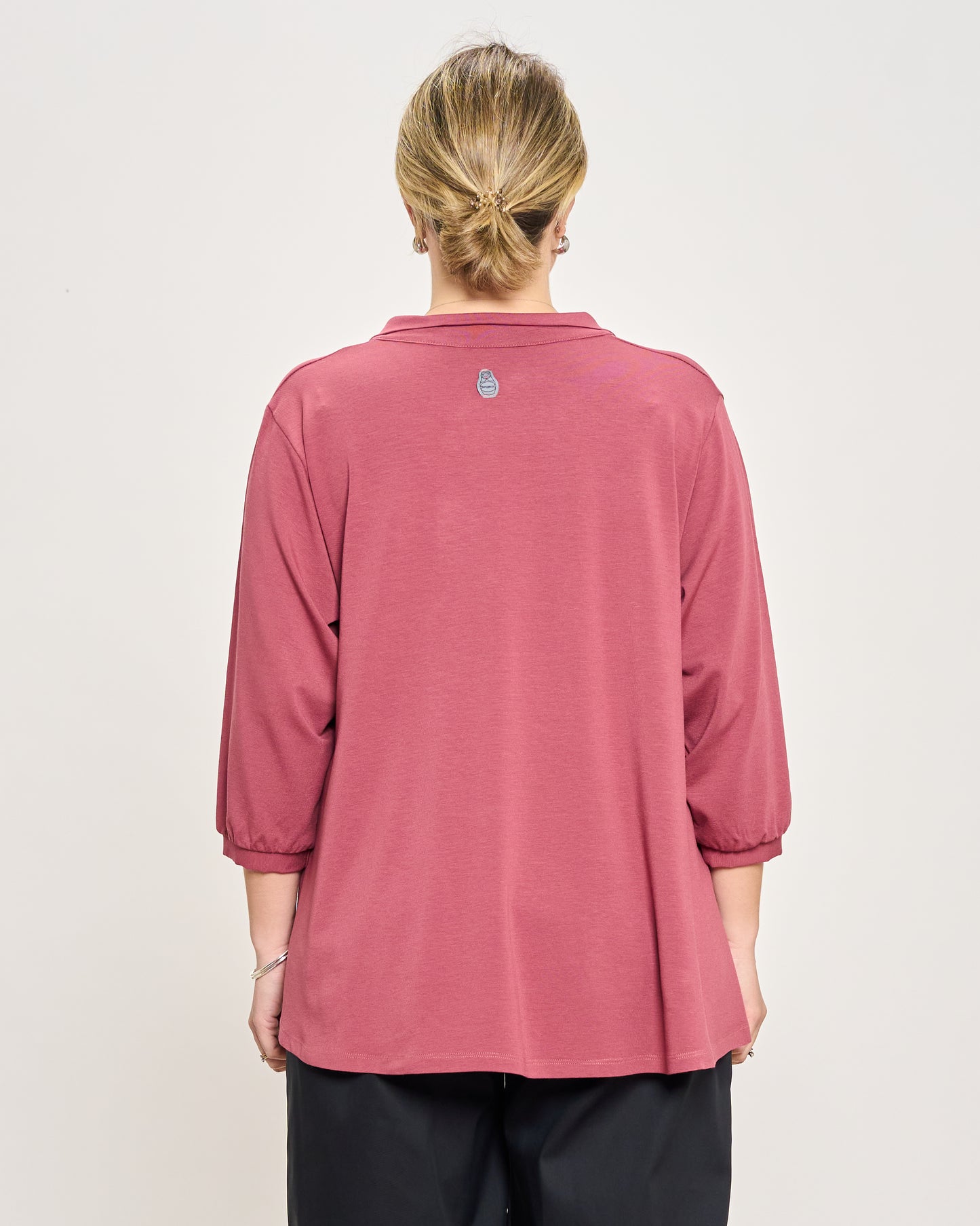 Oversized Jersey Polo Shirt