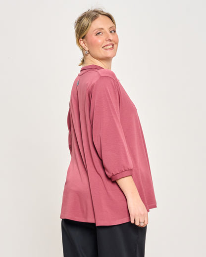 Oversized Jersey Polo Shirt