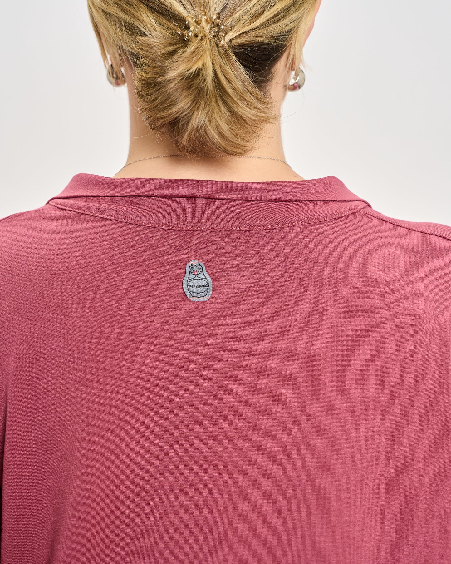 Oversized Jersey Polo Shirt