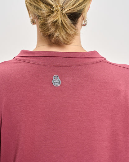 Oversized Jersey Polo Shirt