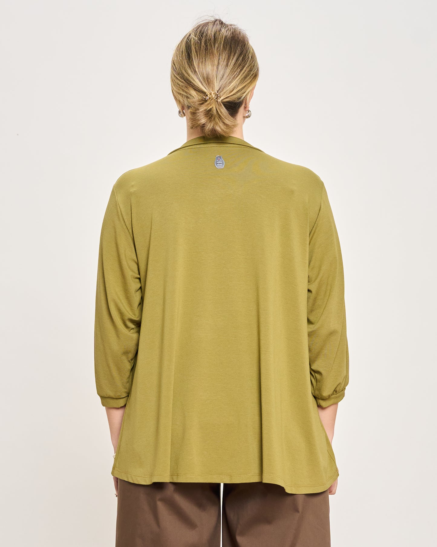 Oversized Jersey Polo Shirt