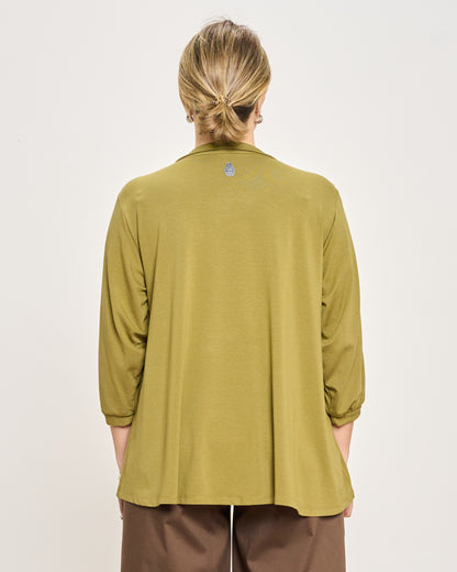 Oversized Jersey Polo Shirt