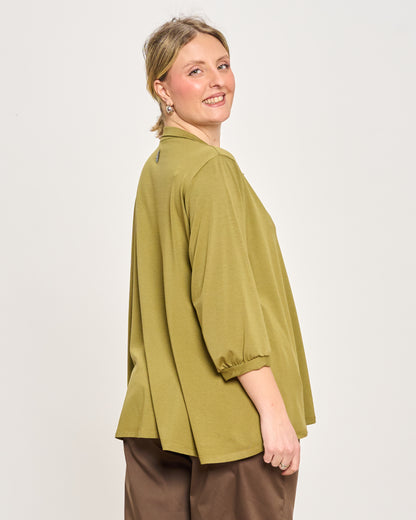 Oversized Jersey Polo Shirt