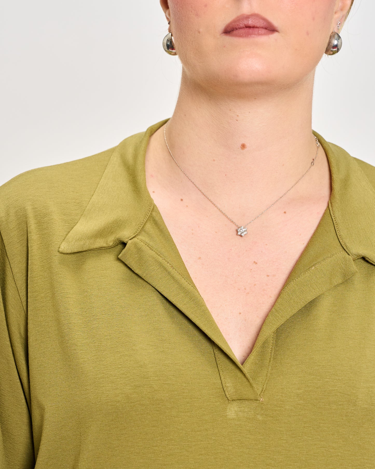 Oversized Jersey Polo Shirt