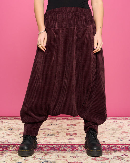 Pantalone alla Turca in Velluto a Coste