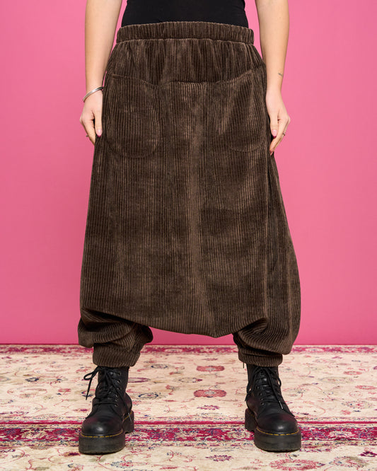 Pantalone alla Turca in Velluto a Coste