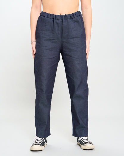 Stretch Denim Crop Pants