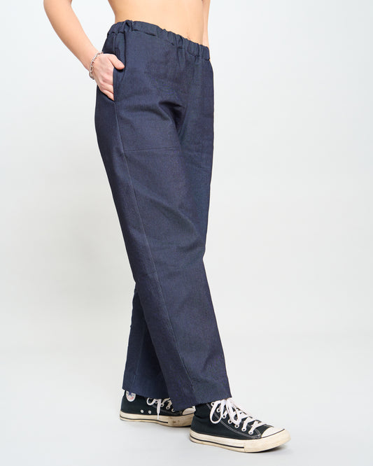 Stretch Denim Crop Pants