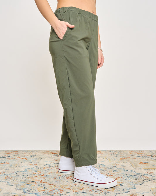 Pantaloni Crop in Bengalina Elasticizzata