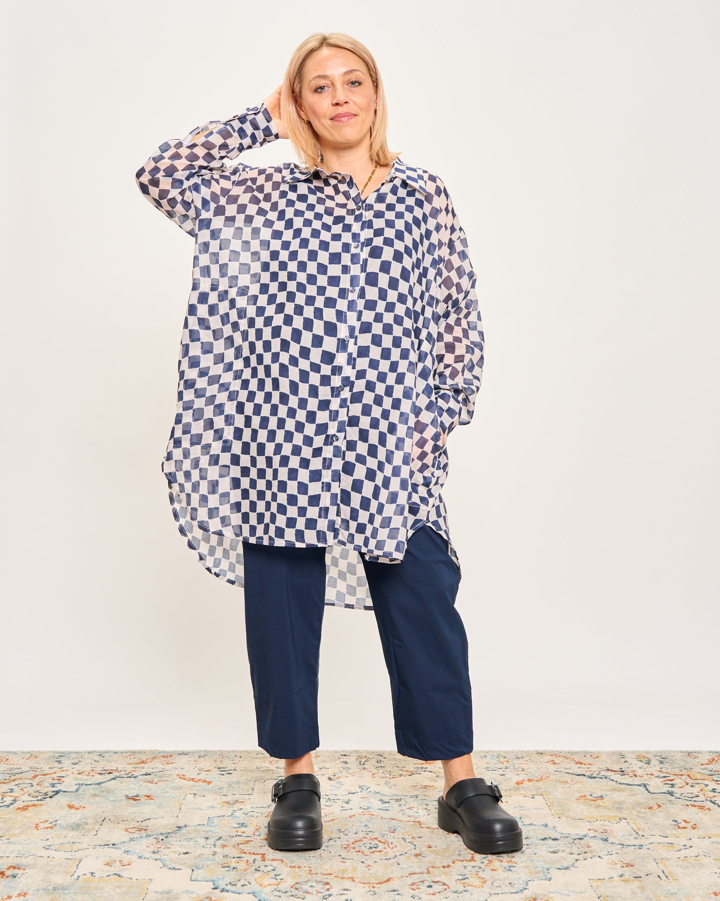 Checked Oversized Shirt