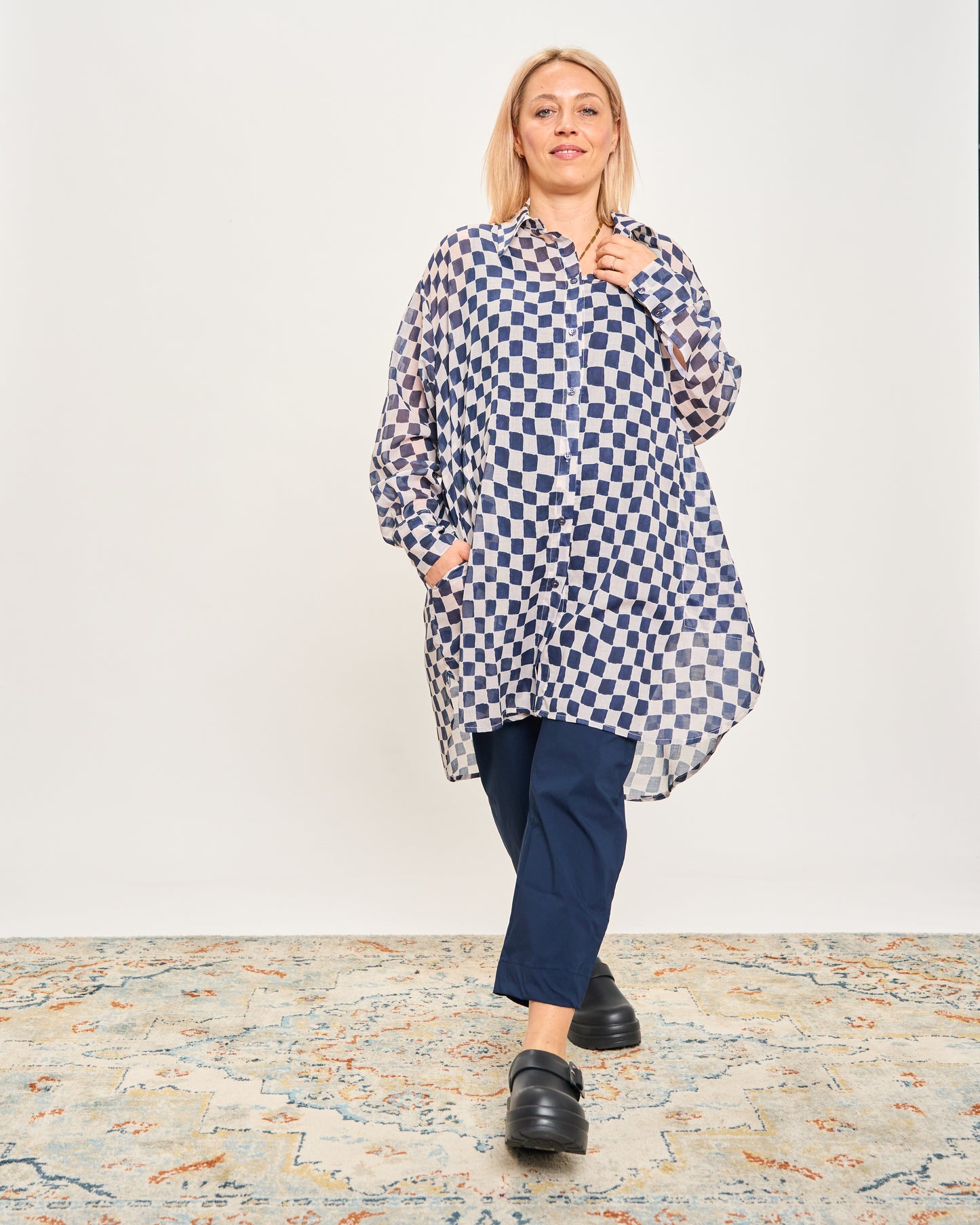 Checked Oversized Shirt