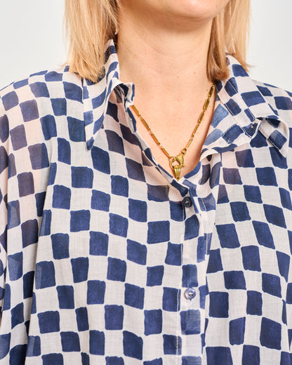 Checked Oversized Shirt