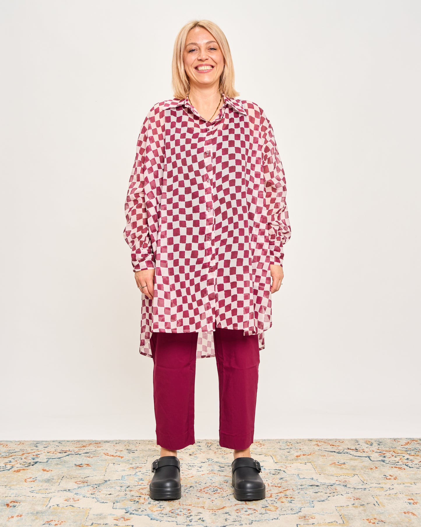 Checked Oversized Shirt