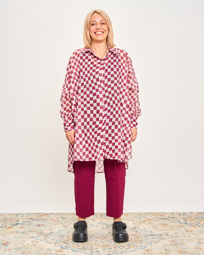 Checked Oversized Shirt