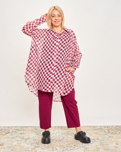 Checked Oversized Shirt