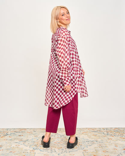 Checked Oversized Shirt