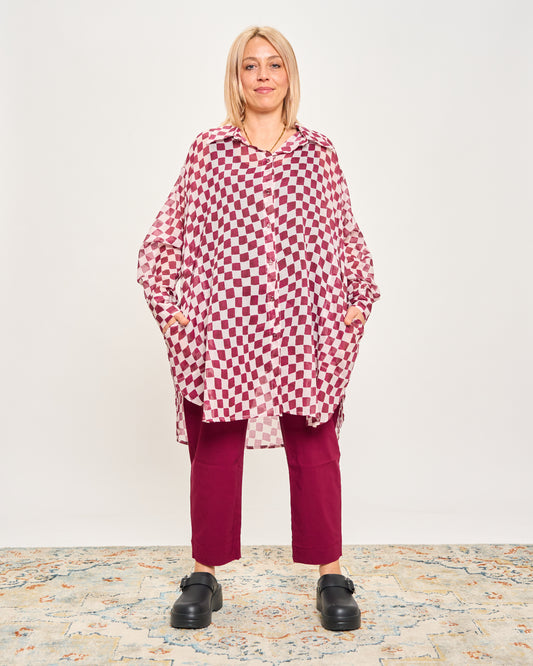 Camicia Over Modello Maschile a Quadri