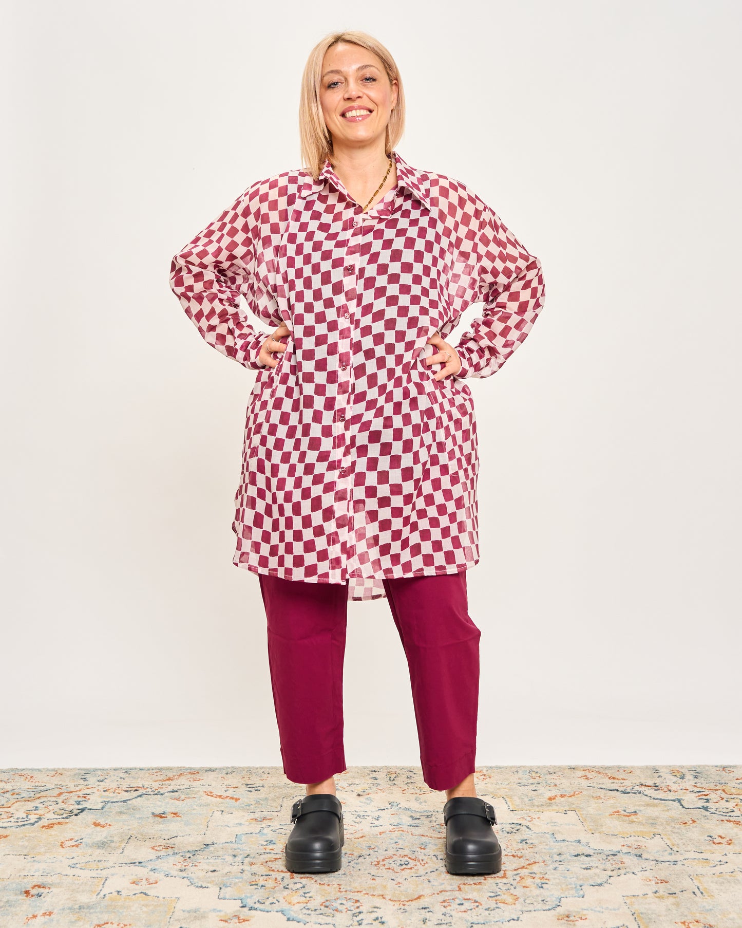 Checked Oversized Shirt