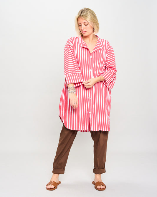 Camicia Over in Cotone a Righe