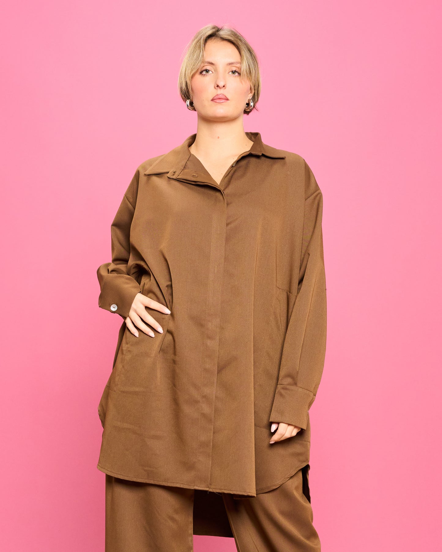 Oversized Shirt Male Model
