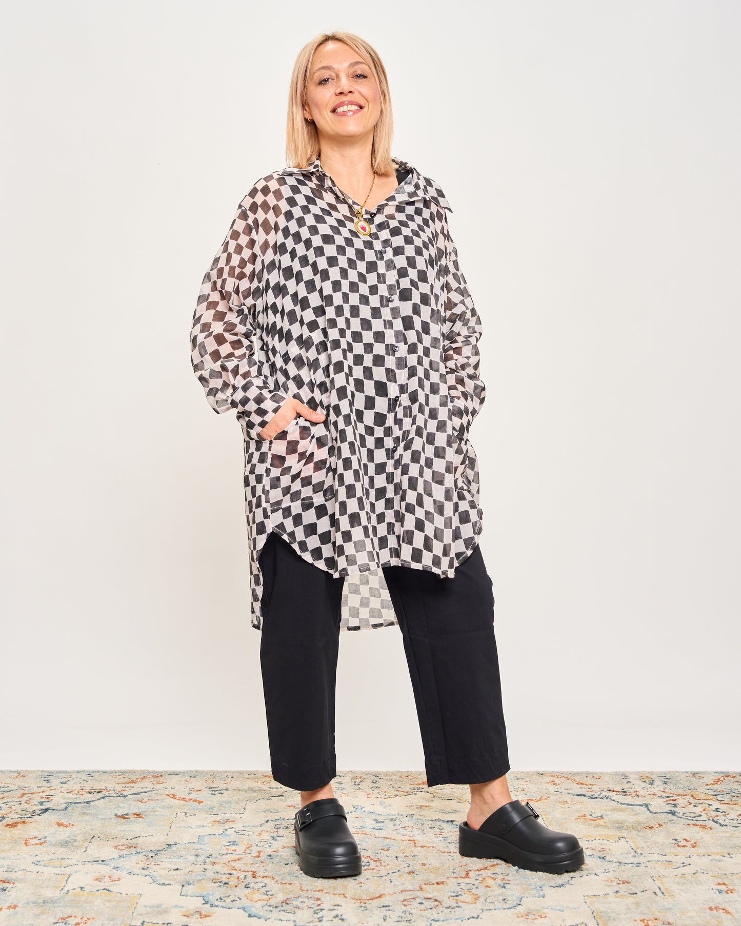 Checked Oversized Shirt
