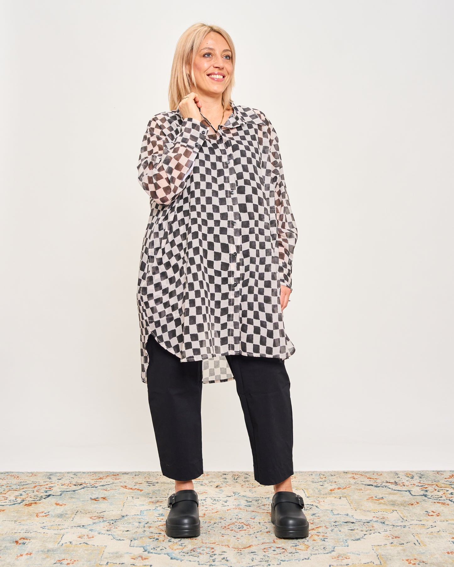 Checked Oversized Shirt