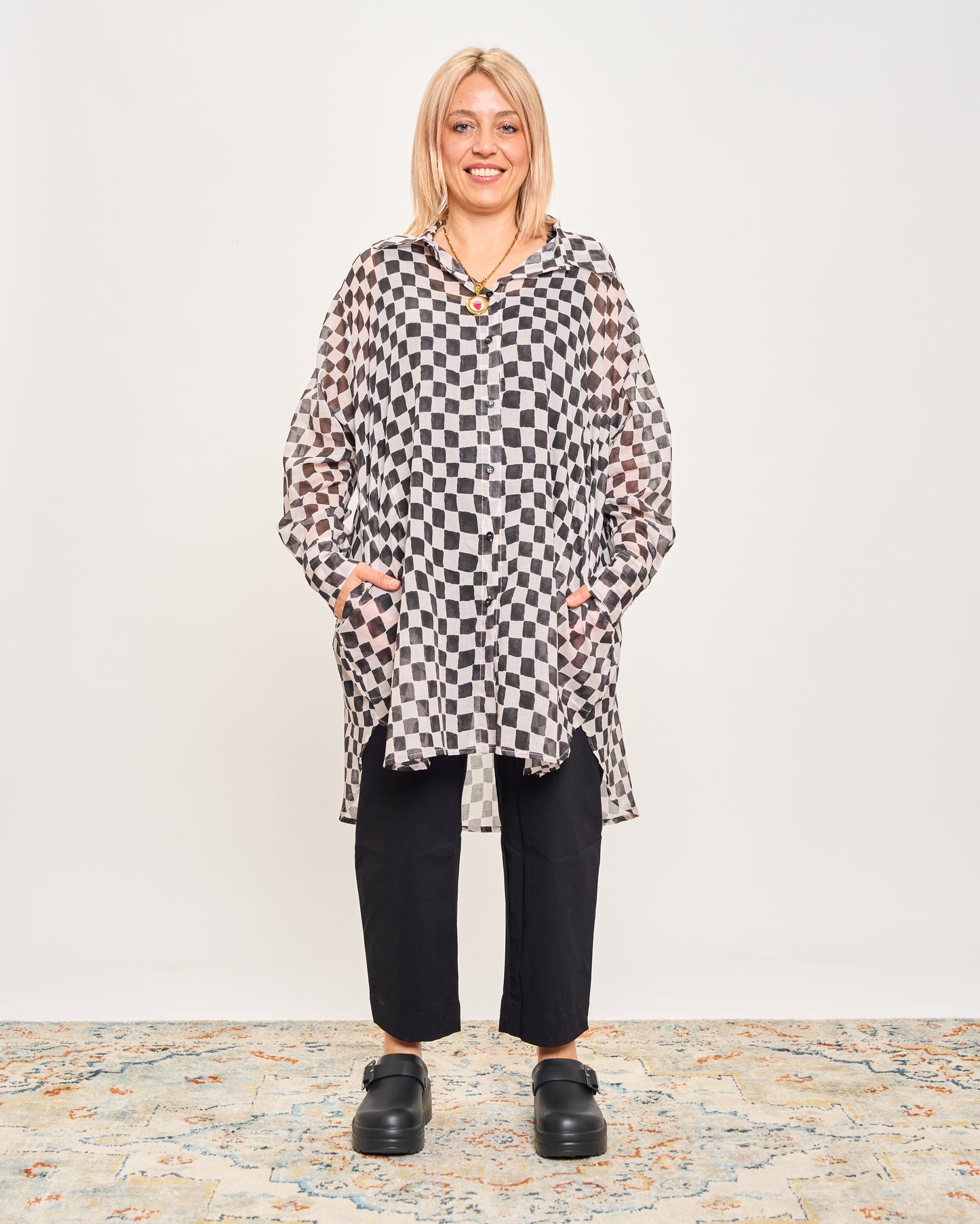 Checked Oversized Shirt