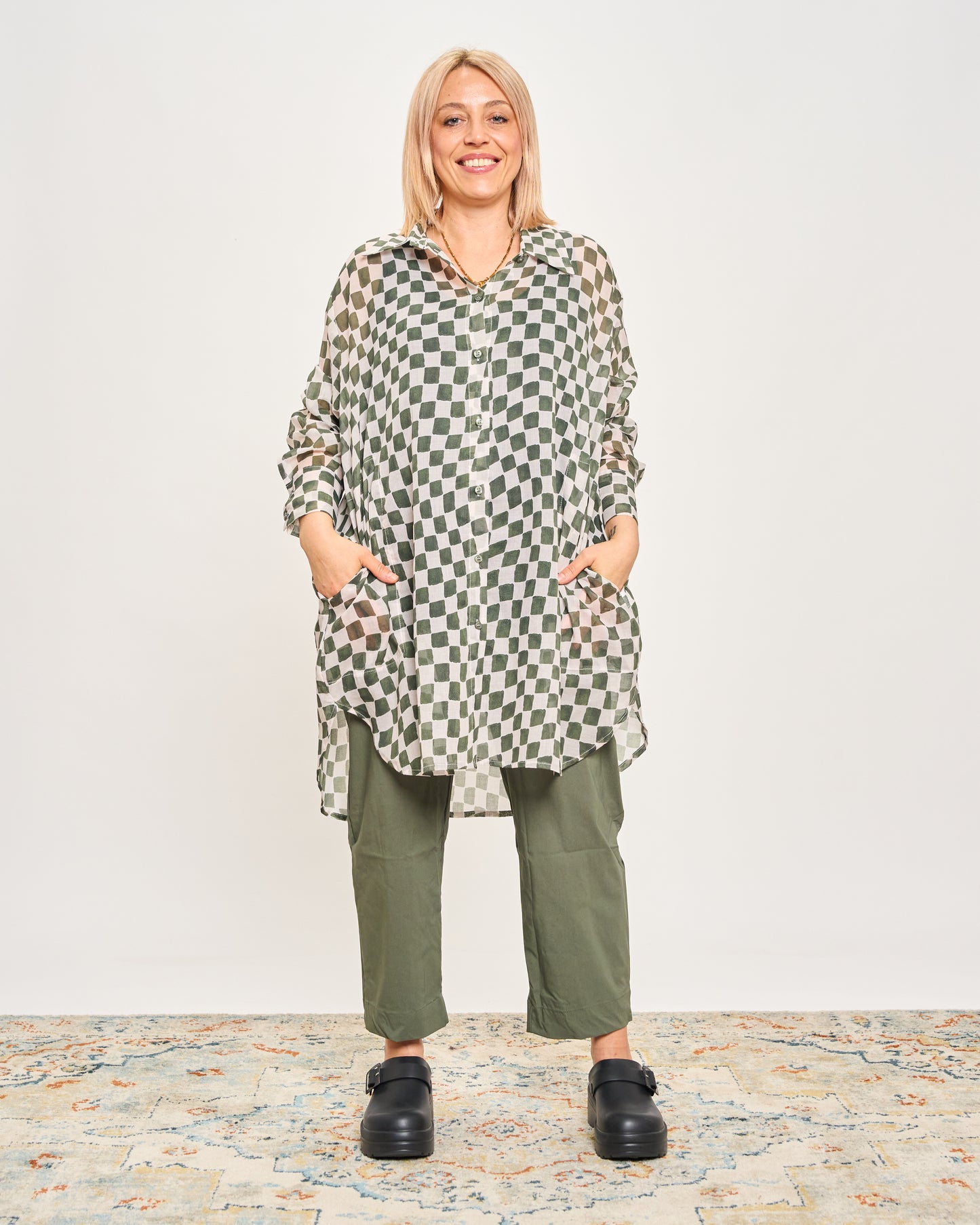 Checked Oversized Shirt