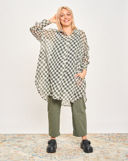 Checked Oversized Shirt