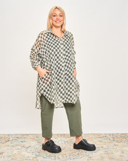 Checked Oversized Shirt