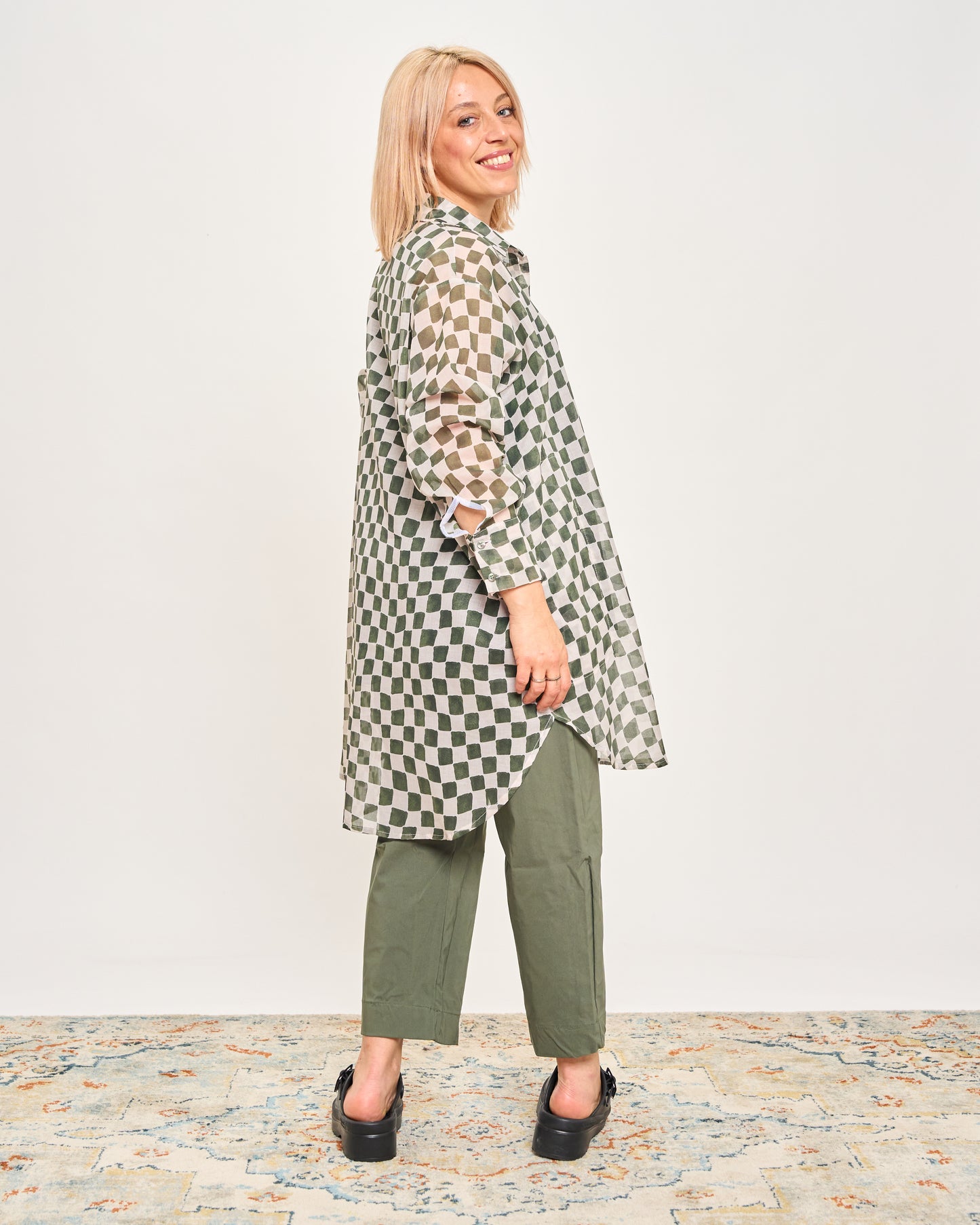 Checked Oversized Shirt