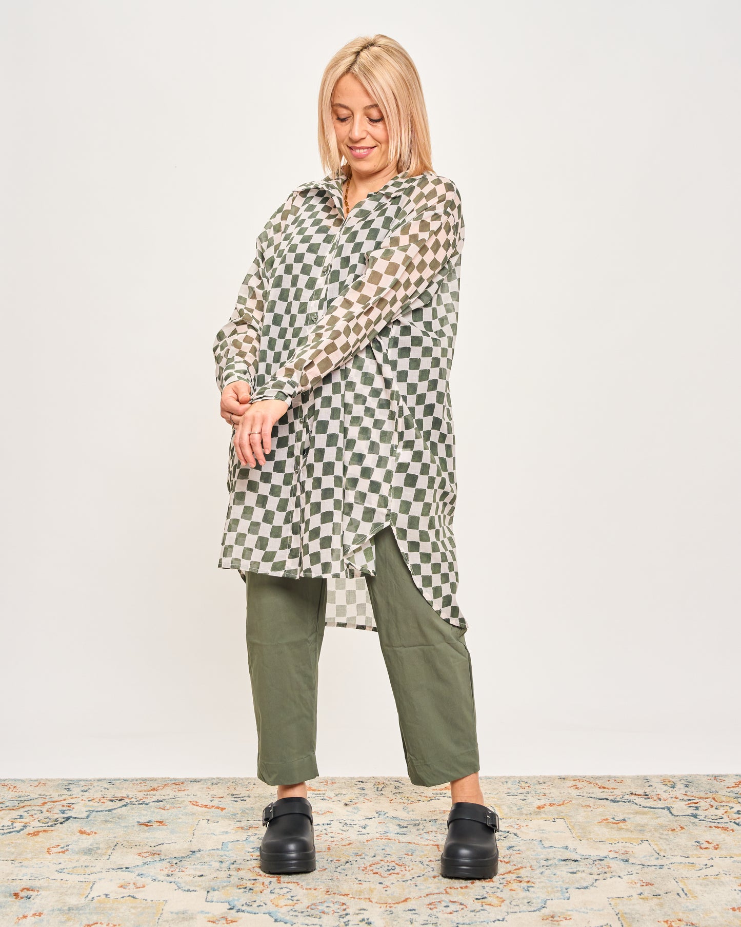 Checked Oversized Shirt