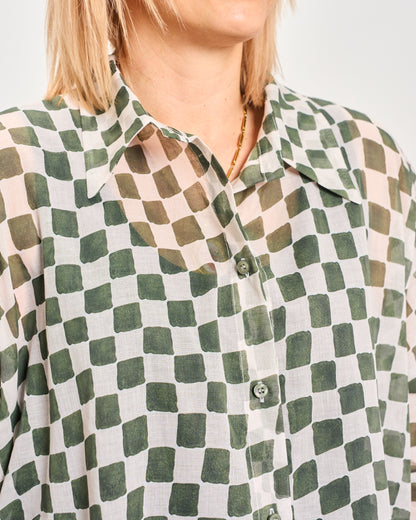 Checked Oversized Shirt