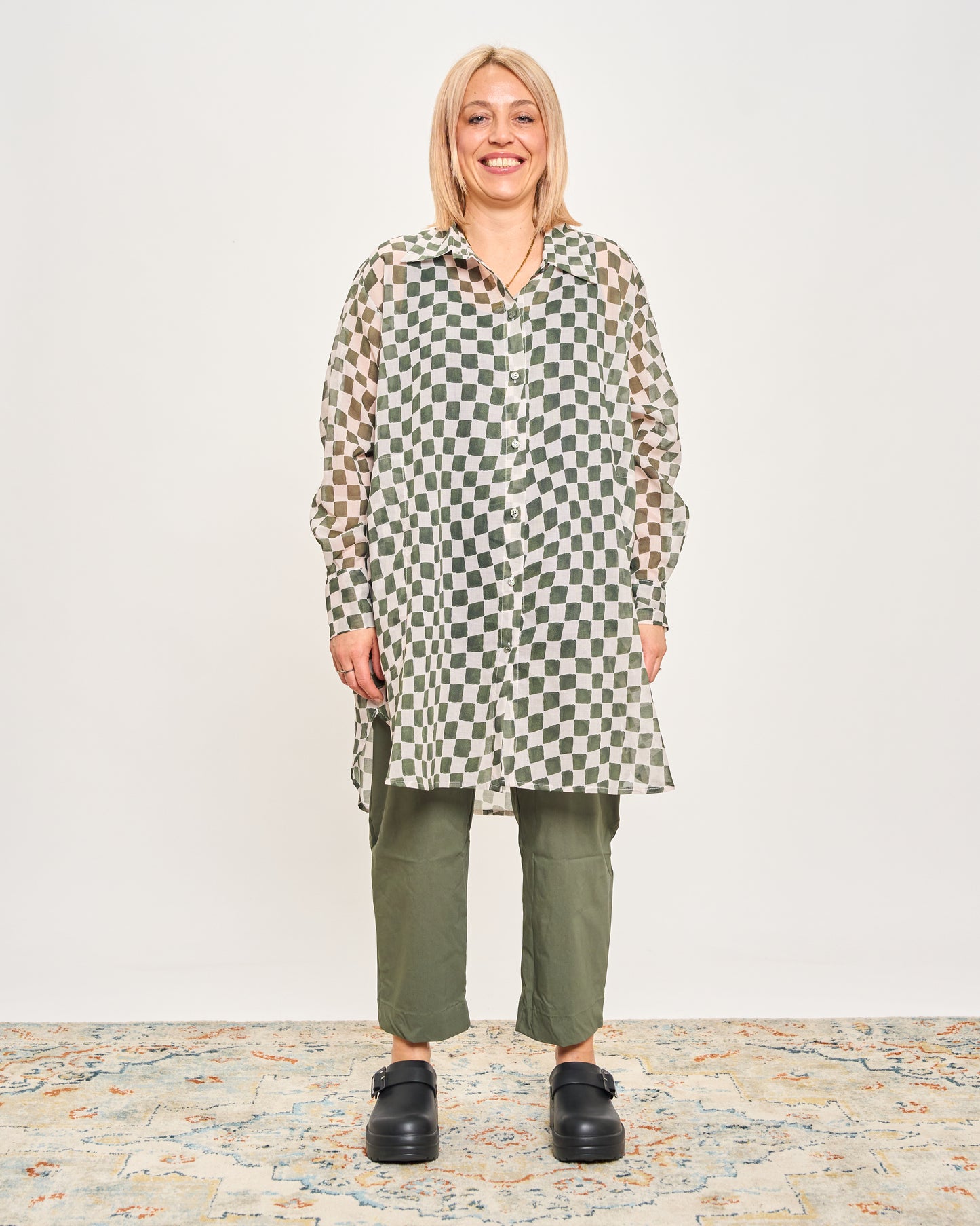 Checked Oversized Shirt