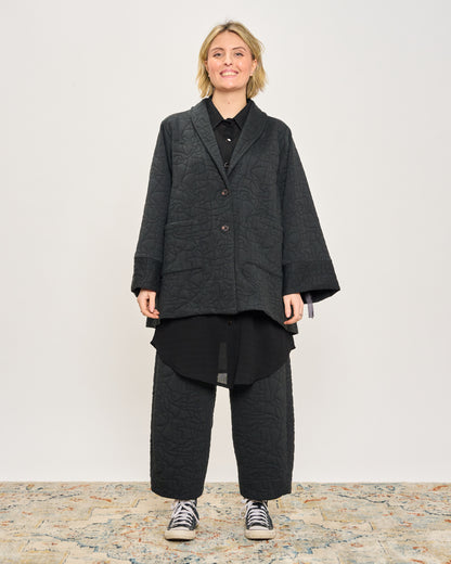 Giacca Svasata in Felpa Matelassè