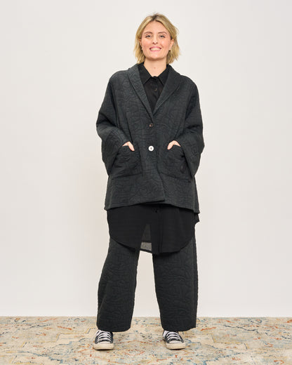 Giacca Svasata in Felpa Matelassè