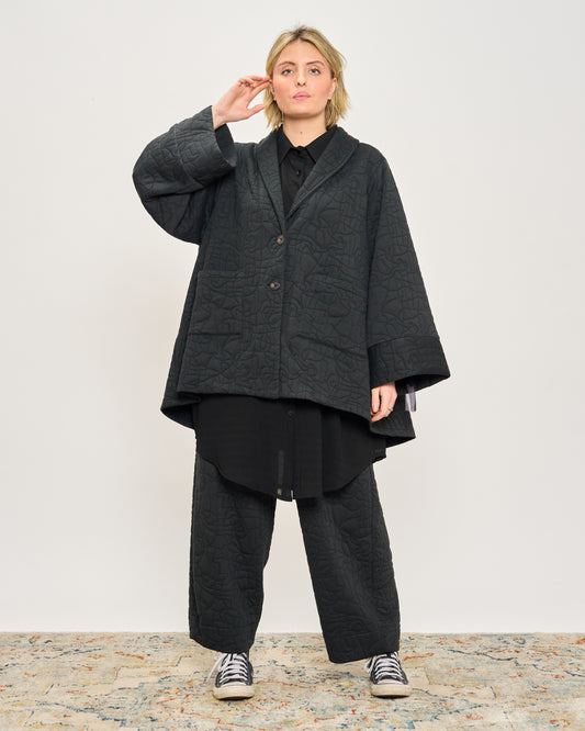 Giacca Svasata in Felpa Matelassè