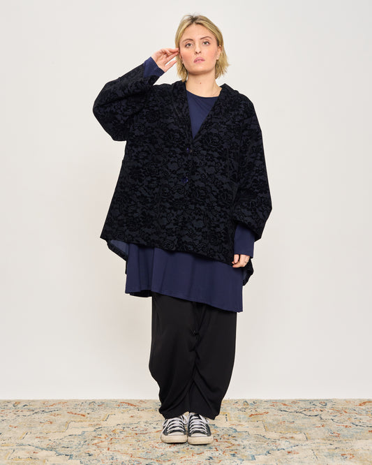 Giacca Svasata in Memory con Vellutato