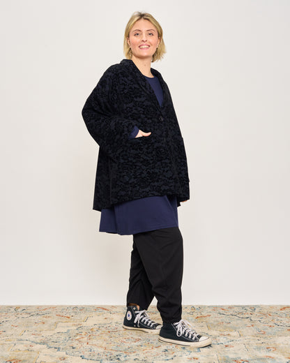 Giacca Svasata in Memory con Vellutato