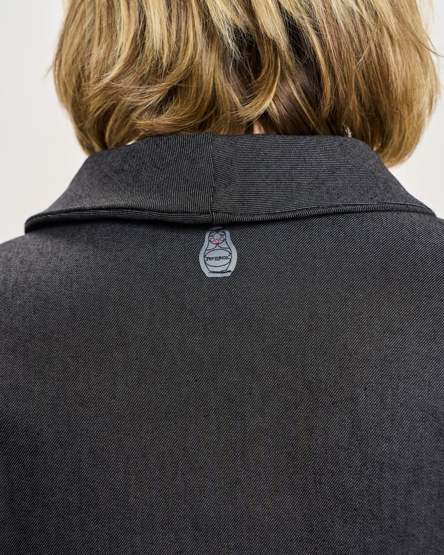 Giacca Svasata in Jeans Elasticizzata