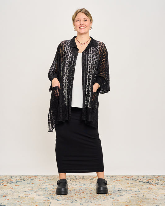 Giacca Over in Macramè