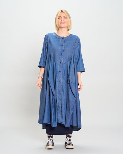 Abito camicia di Jeans con Punte