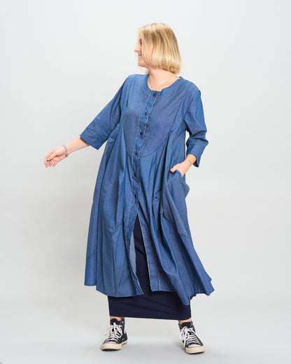 Abito camicia di Jeans con Punte
