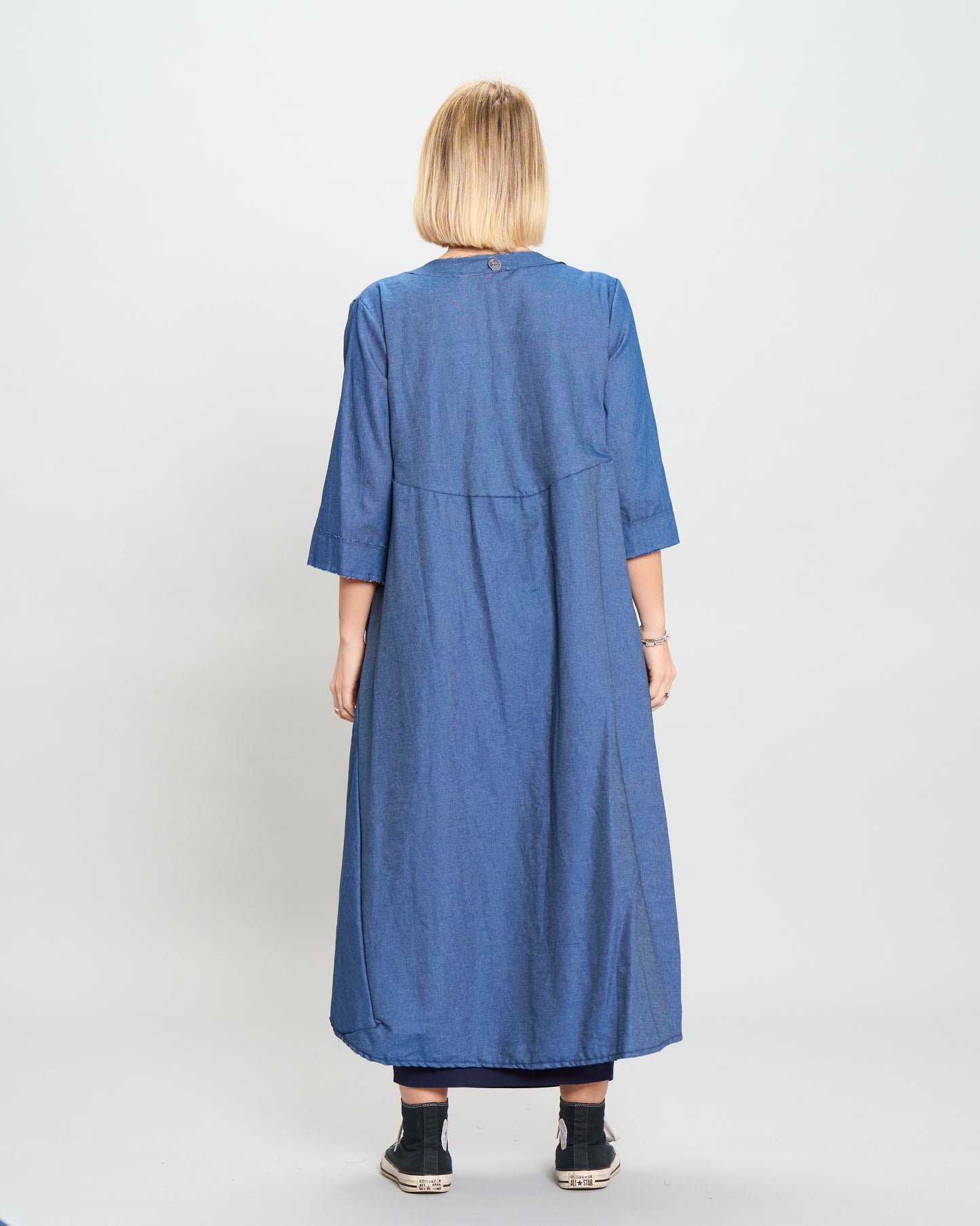 Abito camicia di Jeans con Punte